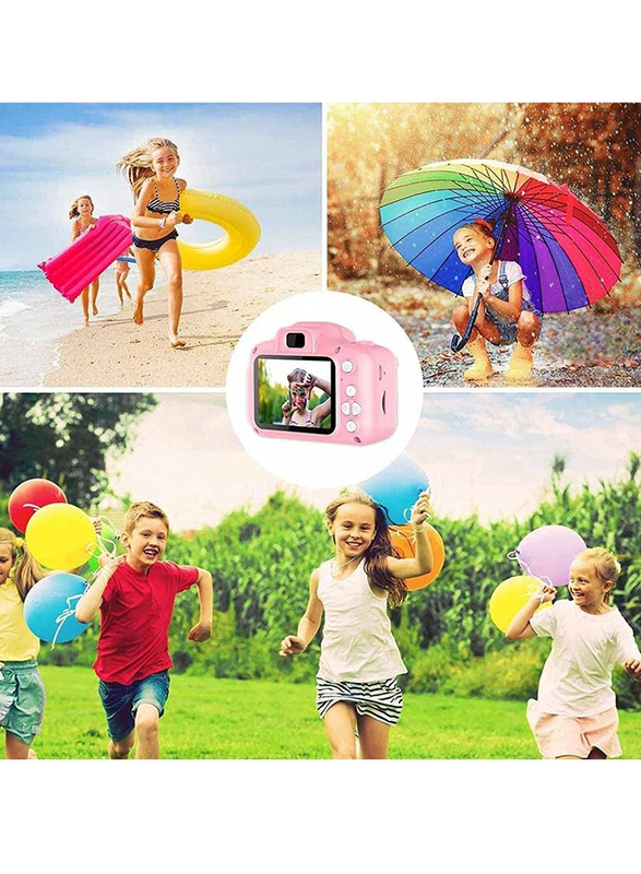 Prime Mini Rechargeable 2 Inches Screen Digital Camera (1080P) Photo/Video 8GB Memory Card Included for Kids, Light Pink