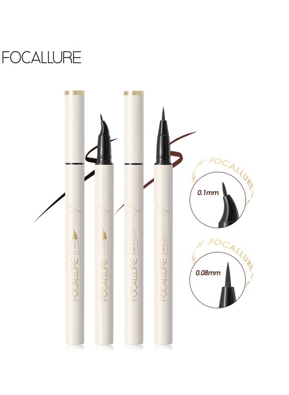 Ultrafine Quick Dry Liquid Eyeliner Long Lasting Waterproof Liquid Eyeliner C01 With Ultra Fine Brush