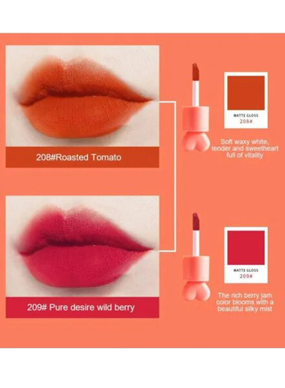 Mansly Earphone Dual colour Silky Velvet Lip Gloss, Multicolour