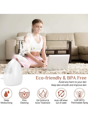 Prime Facial SPA Face Sauna Hot Mist Moisturizing Sprayer Nano Ionic Facial Steamer, White