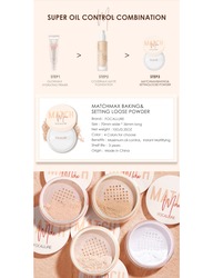 Matchmax Baking & Setting Powder Maximum Oil Control Matte Lightweight Setting Make up Loose Powder #01 Clear