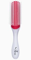 Prime Anti-Static Comb Detangling Round Hair Brush for Dry Hair, White/Red, 1 Piece