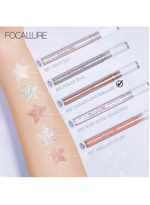 Glittering Liquid Eyeshadow-#S03 Champagne Shimmer