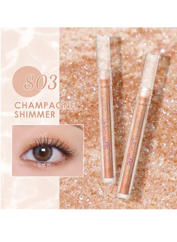 Glittering Liquid Eyeshadow-#S03 Champagne Shimmer