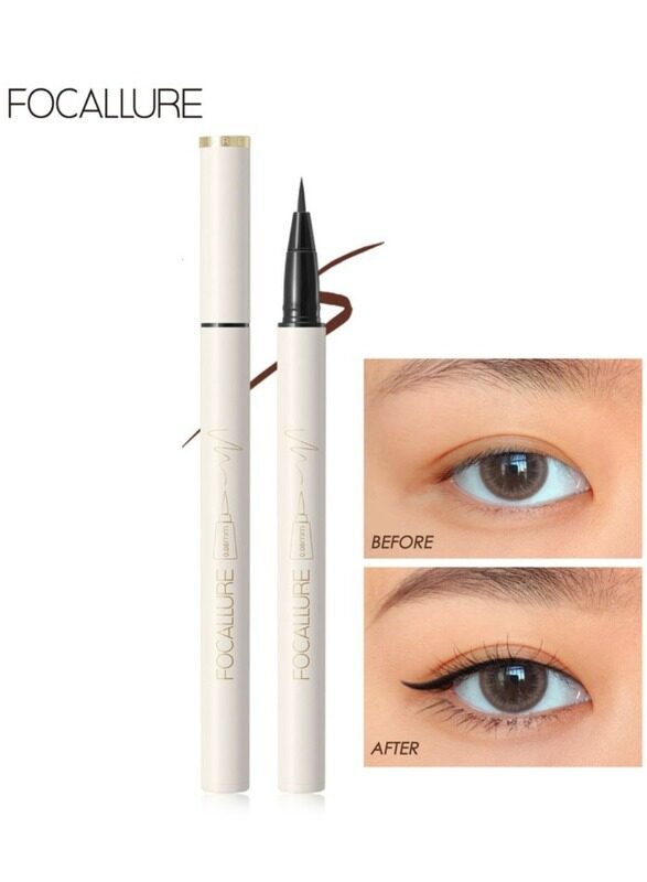 

Focallure Lasting Waterproof Liquid Eyeliner - s01 With Ultra Fine Brush