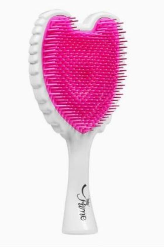 Prime Tangle Detangler Hairbrush Comb for Dry Hair, Gloss White/Pink, 1 Piece