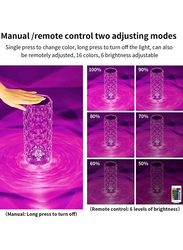 Gibox LED Smart Crystal Diamond Dimmable RGB Remote Control Table Lamp, Gold