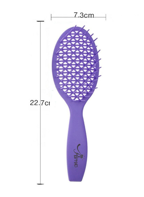 Prime Curly Detangling Hair Scalp Massage Comb for All Hair Types, Violet