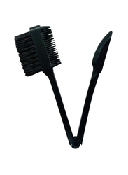 Prime Foldable 3-in-1 Hair Edge Control Brush Comb for All Hair Types, Black, 1 Piece