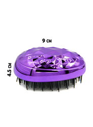 Prime Anti-Static Comb Detangling Mini Hair Brush for Frizzy Hair, Purple