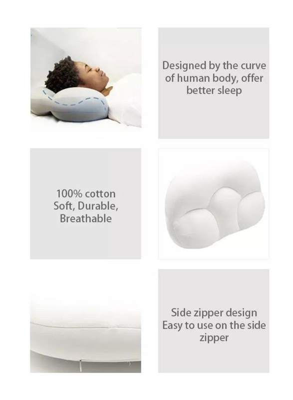 Prime 40cm Egg Sleeper Super Soft Ultra Comfortable Pillow, White