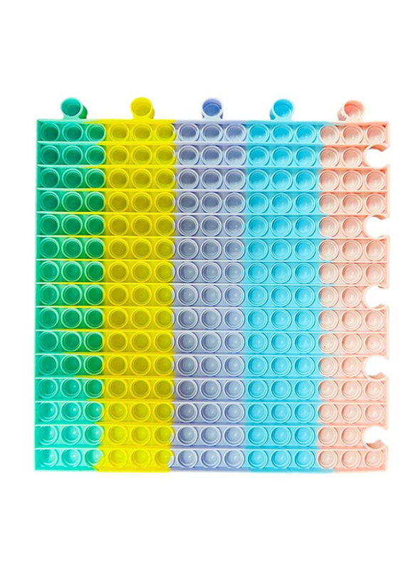 Prime Pop It Square Shape Fidget Sensory Educational Anti Stress Relieve Toy, Ages 2+, Multicolour