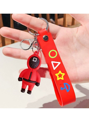 Prime Newest Squid Game Toy Keychain for Kids, Red/Black