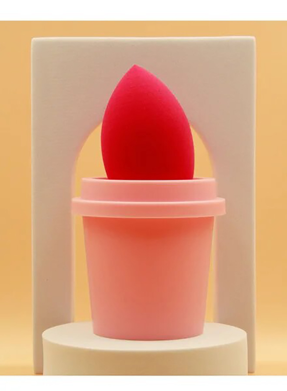 Prime Beauty Blender Foundation Makeup Sponge with Cup, Beige