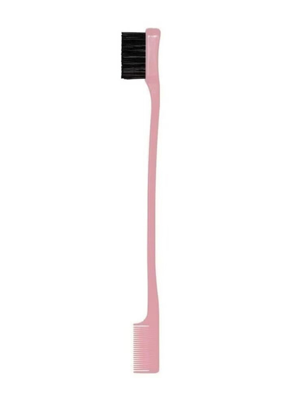 Prime 2-in-1 Edge Control & Hair Brush for All Hair Types, Pink, 1 Piece