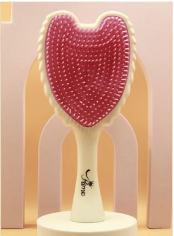 Prime Tangle Detangler Hairbrush Comb for Dry Hair, Gloss White/Pink, 1 Piece