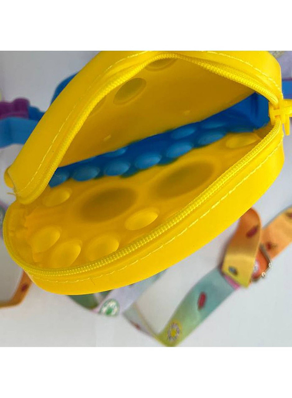Prime Minion Silicone Pop Push Bubble Fidget Sensory Toy Bag for Girls, Multicolour