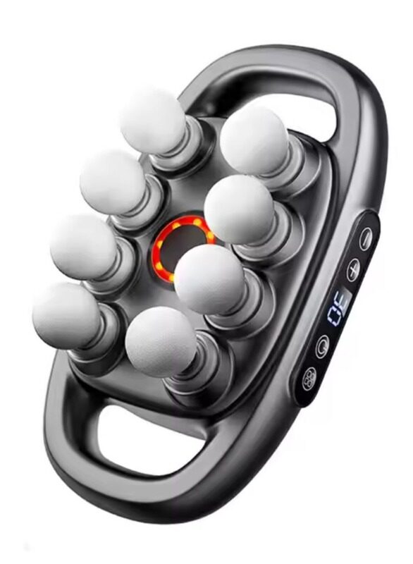 

None Deep Tissue Massage Gun 30-Speed Electric Muscle Massager with 8 Heads for Back, Neck, and Full-Body Relief