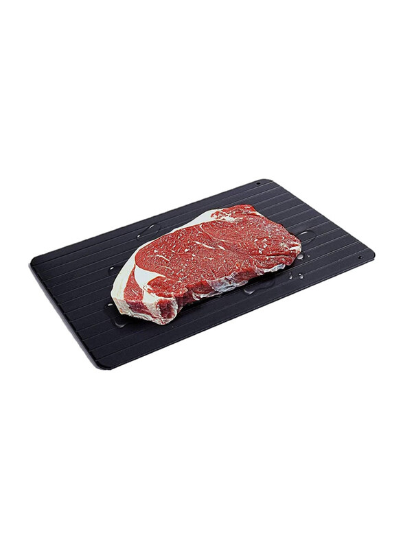 

Prime 6.5-inch Defrost Thaw Frozen Food Meat Fish in Minutes Home Defrosting Tray, 7546546, Black