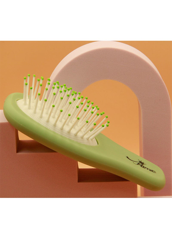 Prime The Ultimate Mini Detangler Hairbrush for All Hair Types, Green