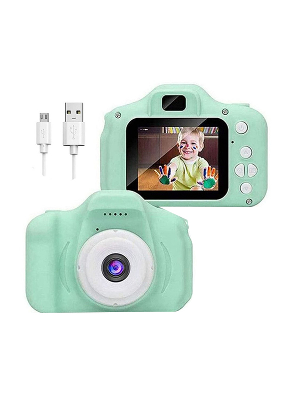 Prime Mini Rechargeable 2 Inches Screen Digital Camera Children Shockproof Digital Camera Gifts for Kids, Green