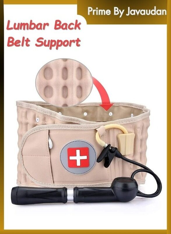 

None Lumbar Back Belt Support Traction Air Decompression Pain Relieve Inflatable Massager Waist Protect