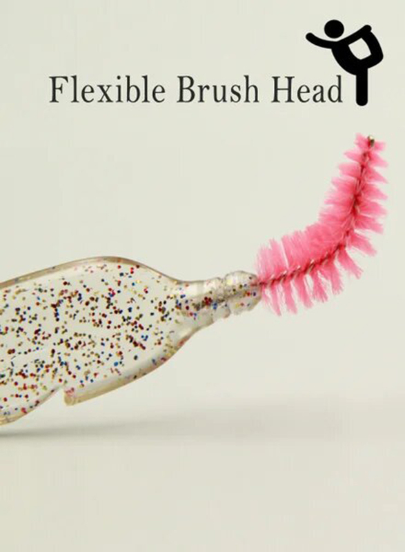 Prime Feather Shape Crystal Shining Eyelash & Eyebrow Brush, Blue