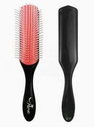 Prime Anti-Static Comb Detangling Round Hair Brush for Dry Hair, Black/Red, 1 Piece