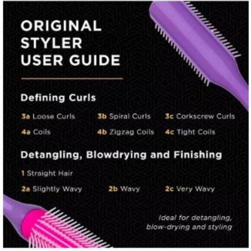 Prime Anti-Static Comb Detangling Round Hair Brush for Dry Hair, Purple, 1 Piece