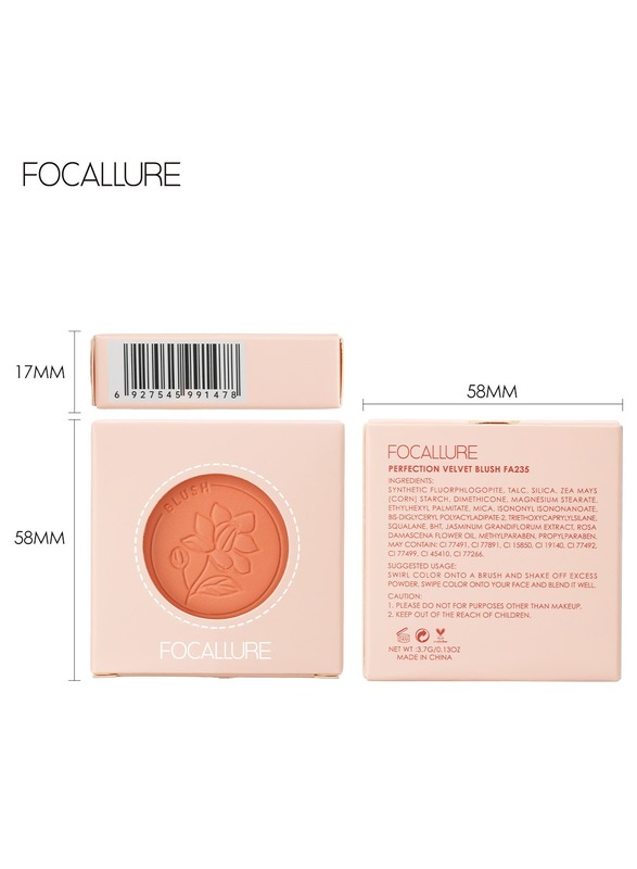 Perfection Velvet Blush Long Lasting Waterproof Natural  Finish -#302 Coral