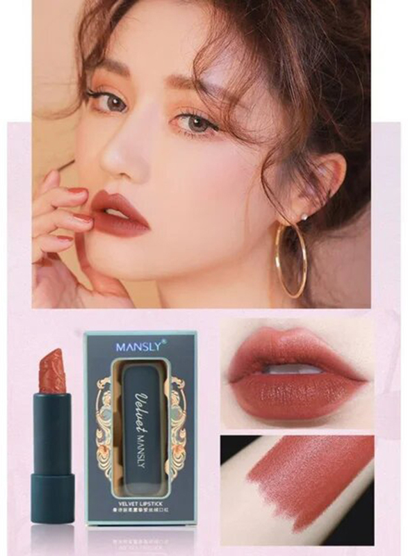 Mansly Chinese Traditional Patterns Carved Matte Lipstick, 030 Red