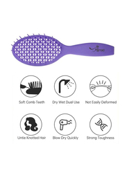 Prime Curly Detangling Hair Scalp Massage Comb for All Hair Types, Violet