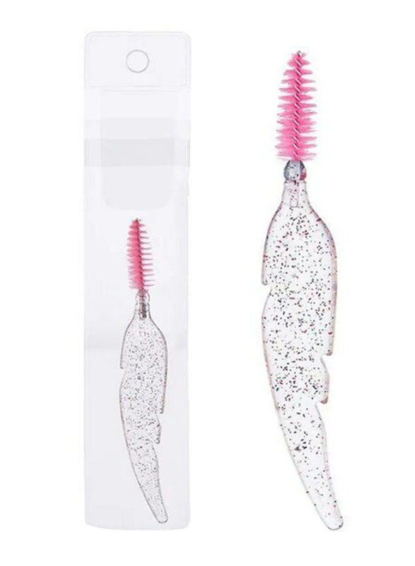 Prime Feather Shape Crystal Shining Eyelash & Eyebrow Brush, Blue