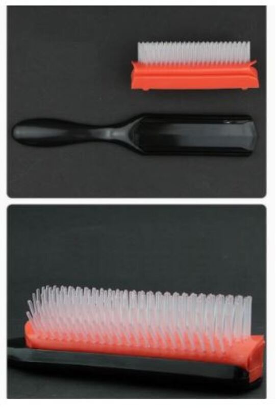 Prime Anti-Static Comb Detangling Round Hair Brush for Dry Hair, Black/Red, 1 Piece