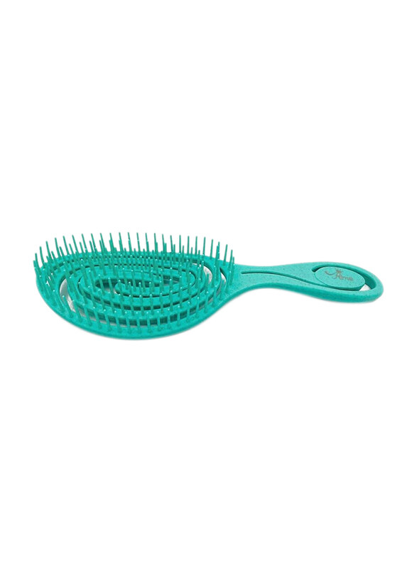 

Prime Hair Styling Wheat Straw 100% Bio-Friendly Detangler Hair Brush for All Hair Types, Green