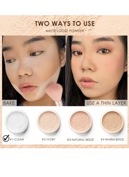 Matchmax Baking & Setting Powder Maximum Oil Control Matte Lightweight Setting Make up Loose Powder #01 Clear