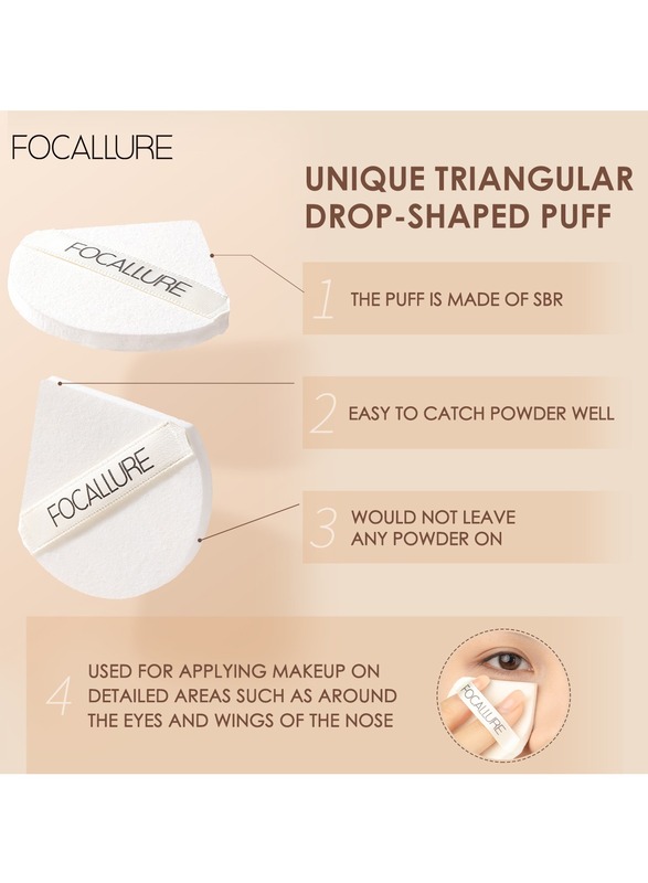 Focallure Oil-Control Stay Matte Pressed Powder Natural Long Lasting Waterproof Sweatproof Light Weight Makeup #001