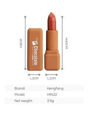 Hengfang Velvet Cream Long Lasting Soft Matte Lipstick, Chocolate, Brown