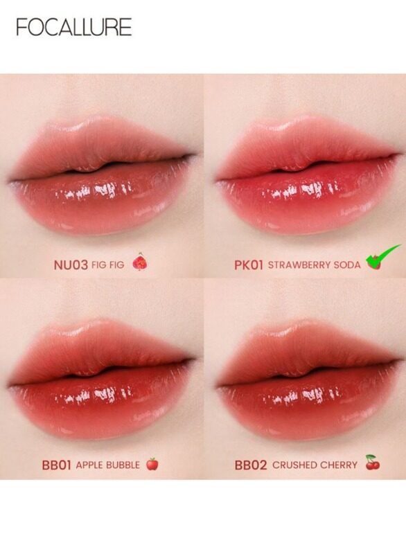 Healthy Moisturizing Lip Pumper Gloss Waterproof Lip Gloss Non-sticky Cute Lip Tint # PK01 Strawberry Soda