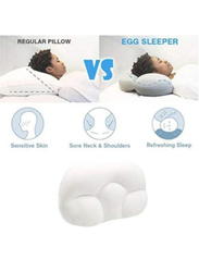 Prime 40cm Egg Sleeper Super Soft Ultra Comfortable Pillow, White