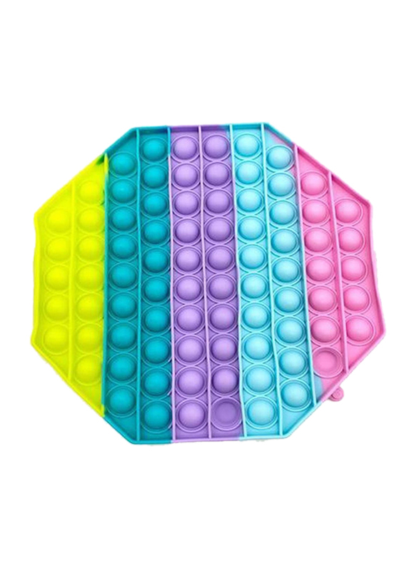 Prime Push It Silicone Pop Bubble Rainbow Fidget Toy, Ages 2+, Multicolour