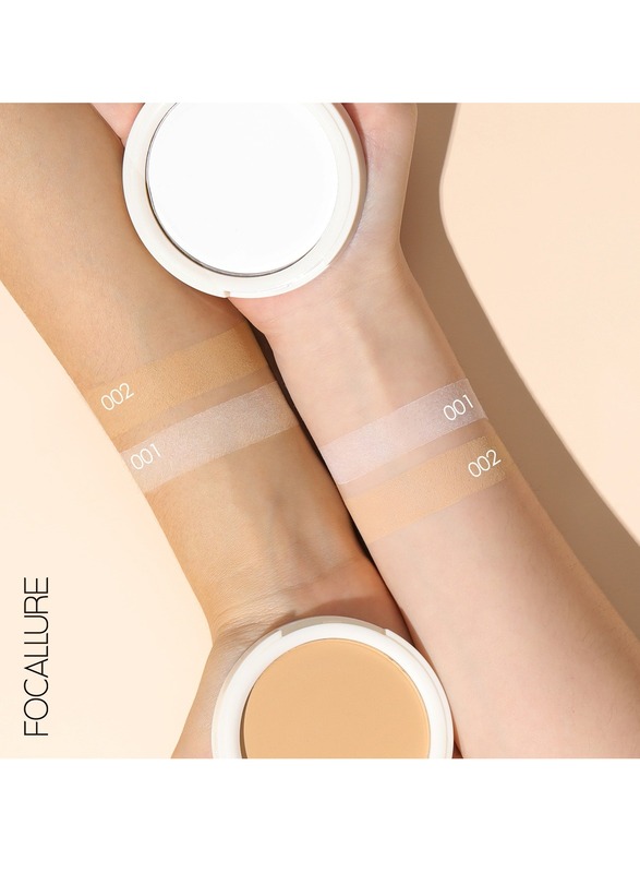 Focallure Oil-Control Stay Matte Pressed Powder Natural Long Lasting Waterproof Sweatproof Light Weight Makeup #002