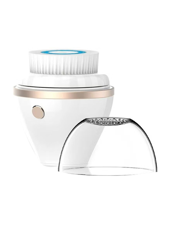 Prime Massaging Facial Cleaner With 2 Brush Heads 3 Modes Waterproof USB Charging For Face Cleaning, White