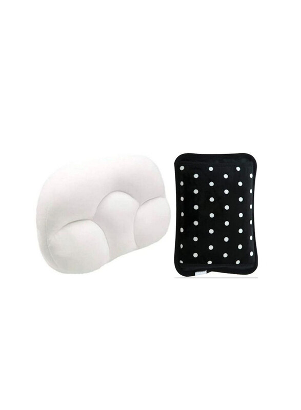

Prime Egg Sleeper Super Soft Ultra Comfortable Pillow with Electric Hot Water Bag with Massager for Body Pain, Multicolour