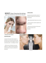 Prime Ultrasonic Skin Facial Scrubber Face Spatula Facial Lifting Peeling Skin Care Beauty Device Tool, Grey/White