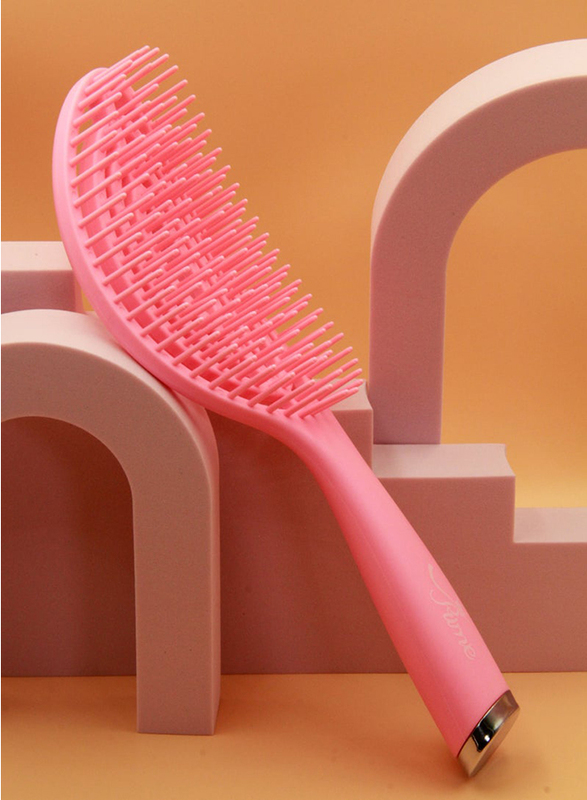 Prime Curly Detangling Hair Scalp Massage Comb for All Hair Types, Pink