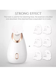 Prime Facial SPA Face Sauna Hot Mist Moisturizing Sprayer Nano Ionic Facial Steamer, White