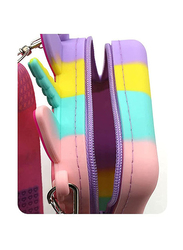 Prime Unicorn Shoulder Bag for Girls, with Pop Push Bubble Fidget Sensory Stress Release Toys for Girls, Multicolour