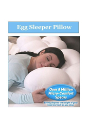 Prime 40cm Egg Sleeper Super Soft Ultra Comfortable Pillow, White