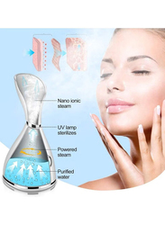 Prime Facial Sauna Pores Hydrate Your Skin for Youthful Complexion Nano Ionic Face Steamer, White